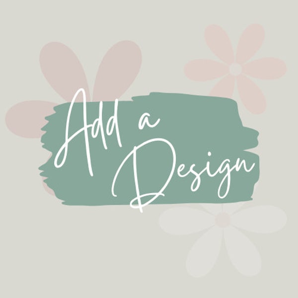 Add a Design, Sweater Design Add On, Custom Embroidered Sweater, Add a Flower, Add a Custom Design