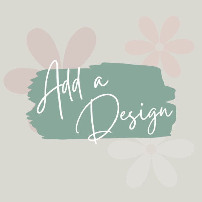 Add a Design, Sweater Design Add On, Custom Embroidered Sweater, Add a Flower, Add a Custom Design image 1