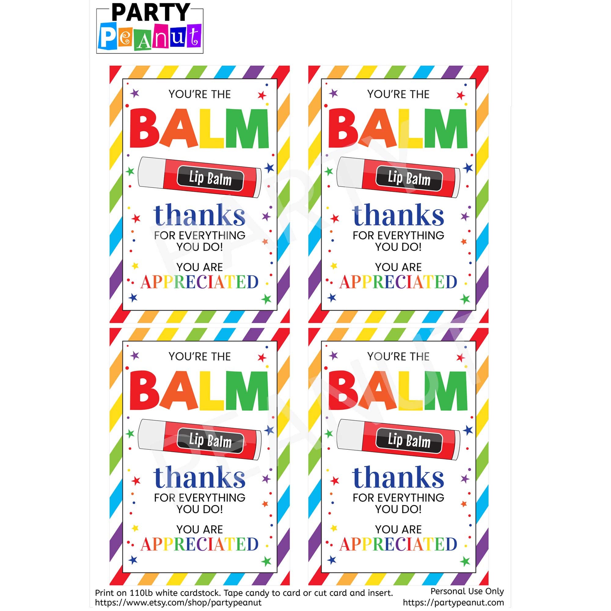 You're the Balm, Lip Balm Holder, Lip Balm Card, Lip Balm Gift Tag, Teacher, Friend, Baby Sitter Appreciation, Thank You Tag - Etsy you-re-the-balm-lip-balm-holder-lip-balm-card-lip-balm-gift-tag-teacher-friend-baby-sitter-appreciation-thank-you-tag-etsy