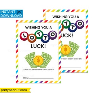 Wishing You Lotto Luck, Realtor Pop By, Client Thank You, Teacher Appreciation, Lottery Ticket Gift Card Holder, Lottery Gift, Coworker image 1