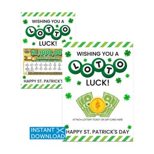 Lottoscheinhalter, St. Patrick's Day, Geschenk für Lehrer, Mitarbeiter, Freund, Lottoglück, Rubbellos