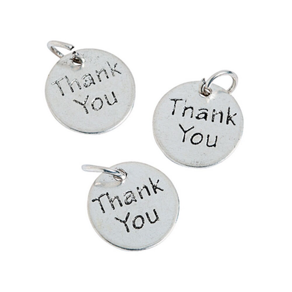 Thank You Charms Silver Charms Wedding Favor Charms Charms Etsy