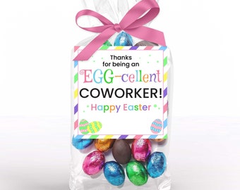 Coworker Easter, Coworker Gift, Easter Tags, Coworker Treat, Office Easter, Staff Easter, Employee Easter, Favor Tag, Candy Tag, Printable