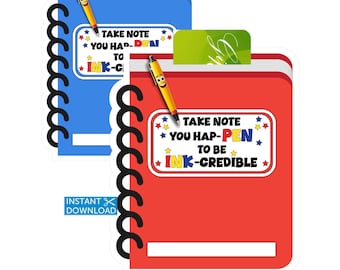 Lehrer Wertschätzung, Notebook Geschenk Kartenhalter, Komposition Buch, Lehrer Ende der Schule, Digital, Instant Download
