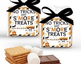 S'mores Halloween Treat Tag, Smores Kit, Trick or Treat, Smores Party Favors, Printable Gift Tag, Kids, Teacher, Classroom, Coworker