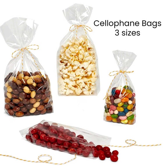 Cellophane Bags Cello Bags Clear Favor Bags Popcorn Favor Etsy