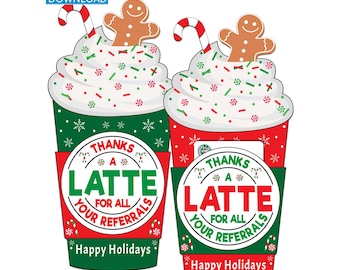 Realtor Christmas Coffee Gift Card Holder, Client Appreciation, Referrals, Pop By, Thank You, Real Estate Marketing