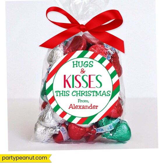 Hugs and Kisses Tags, Editable Hugs and Kisses Stickers, Labels