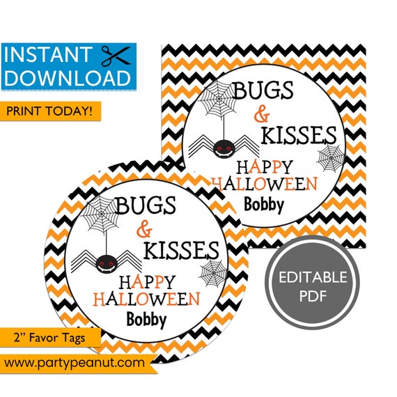 Bugs And Kisses Tags Bugs And Kisses Stickers Halloween Tags 