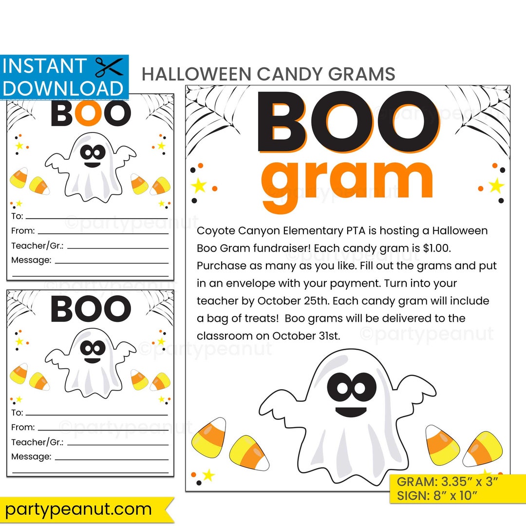 Halloween Boo Grams Halloween Candy Gram Fundraiser Halloween Gram Halloween Boo Grams Halloween Candy Gram Fundraiser Halloween Gram
