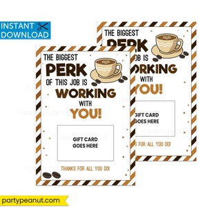 Kaffee Geschenk Kartenhalter, Mitarbeiter Wertschätzung Geschenk, Kaffee Wertschätzung Mitarbeiter Danke, Lehrer Wertschätzung Geschenk Kartenhalter Printable