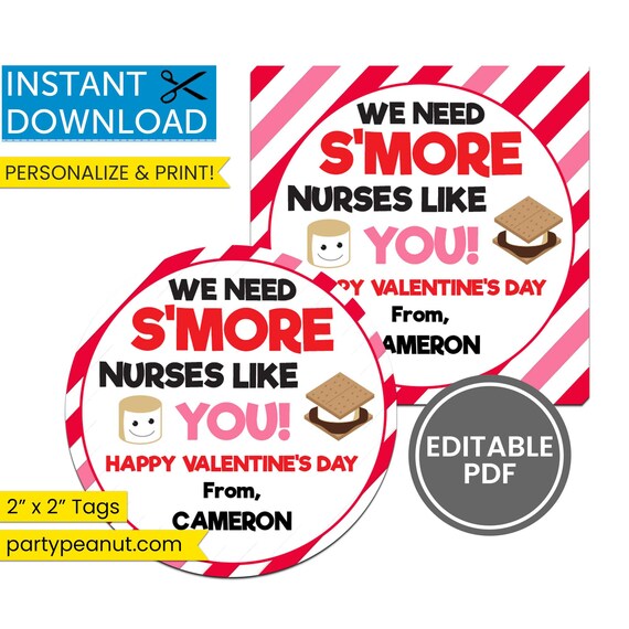 Nurse Appreciation Nurse Gift Nurse Thank You Smore Nurses Valentines nurse-appreciation-nurse-gift-nurse-thank-you-smore-nurses-valentines