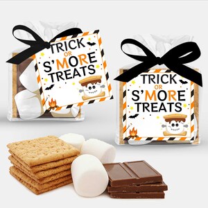 Halloween Smore Gift Tags, Printable Trick or Smore Treats, Halloween ...