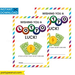 Wishing You Lotto Luck, Realtor Pop By, Client Thank You, Teacher Appreciation, Lottery Ticket Gift Card Holder, Lottery Gift, Coworker image 7
