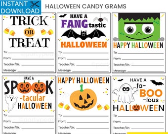Halloween Candy Gram, Halloween Fundraiser, Halloween Boo Gram, Printable, PTA, PTO School Fundraiser, Halloween Grams Kids, Editable
