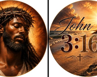 Jesus John 3:16 Earrings, Christian Faith Earrings, Religious Jewelry Gift