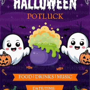 Halloween Potluck Invite/Notice Option 4