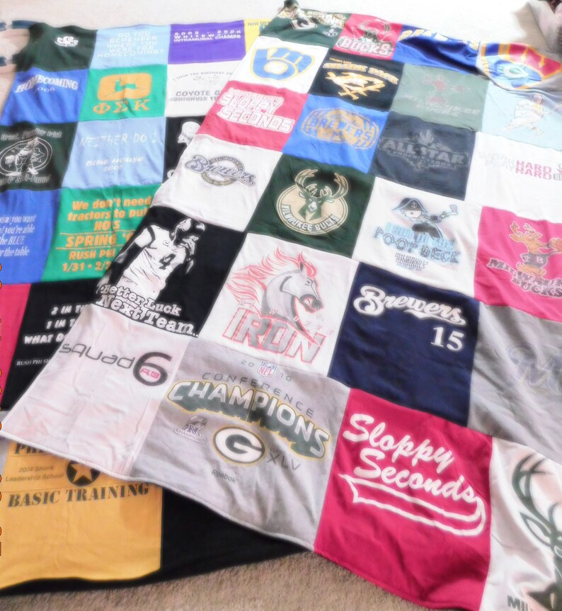 Tshirt Blankets Throw Memory Tshirts Specialty upcycle Etsy