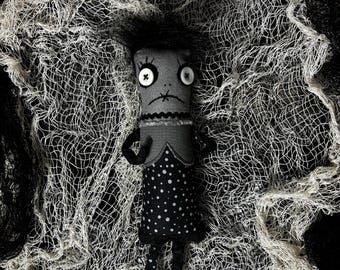 Peluche espeluznante, regalo, peluche gótico espeluznante hecho a mano, juguetes de estilo gótico, monstruos, peluches hechos a mano, peluche de muñeca