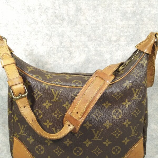 Louis Vuitton Handbag Monogram Boulogne30, Vintage before 1980s, No Date Code Stamp, Shoulder Bag, Canvas, Cowhide Good Condition to Useful
