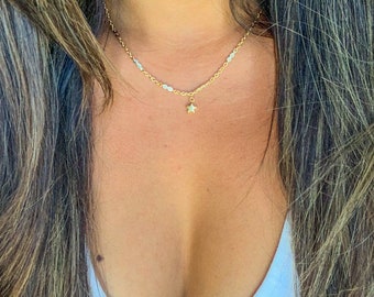 18K Gold Mini Star Necklace