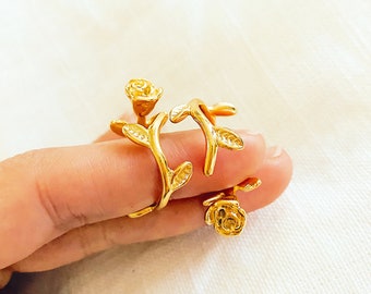 14K Gold Plated Rose Ring