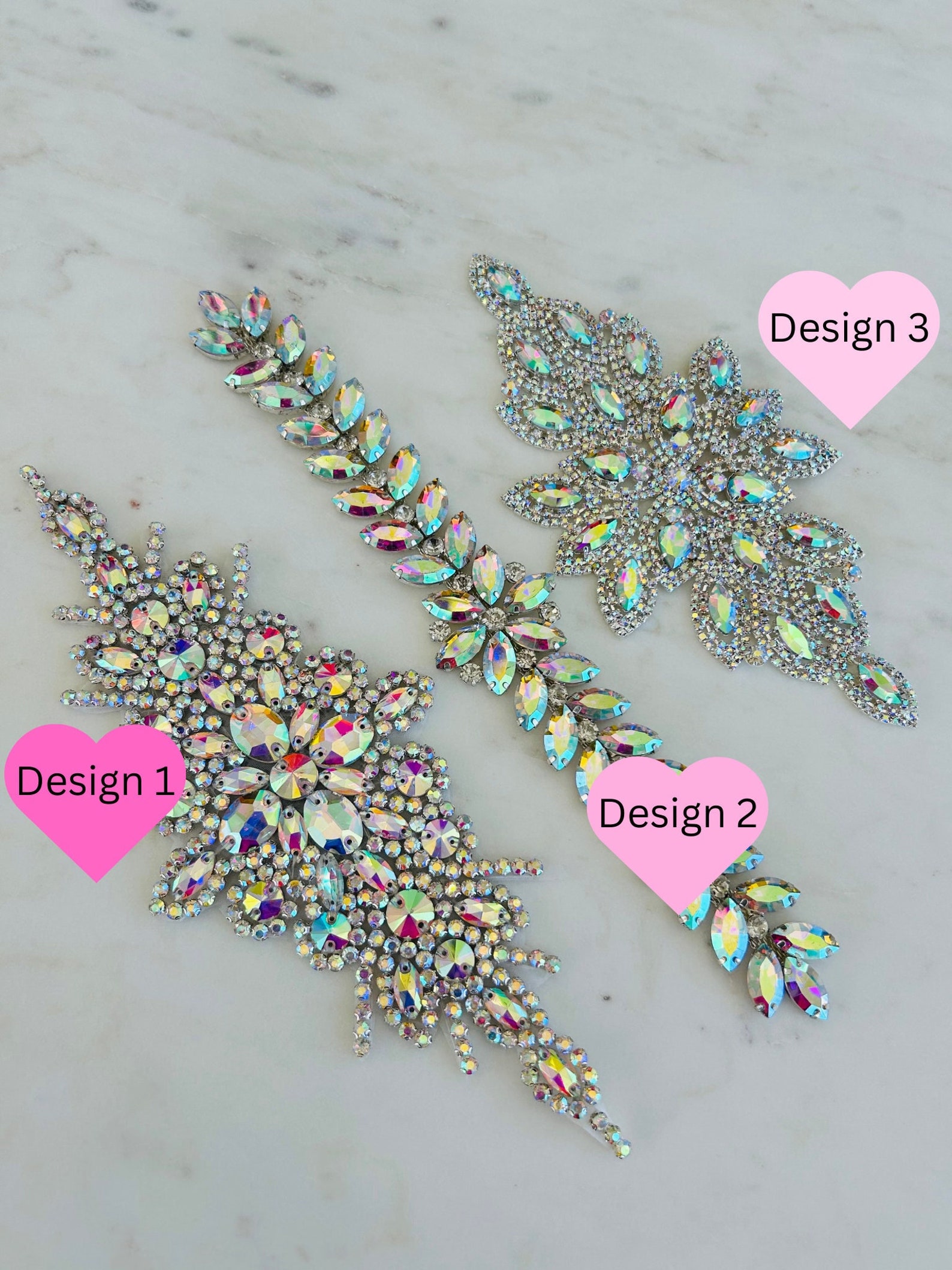 Ap Rhinestones AB Crystal Rhinestone Bridal Appliques - Etsy