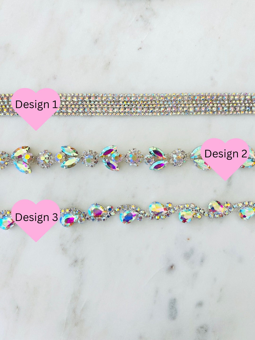 Ab Rhinestone Trim AB Crystal Rhinestone Bridal Trim - Etsy