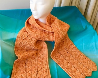 Scarf Knit Pattern Vintage Trellis & Fan Lace and Lattice PDF