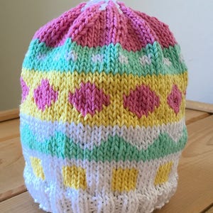 Baby Hat Child's Hat Easter Egg Hat Knit Pattern
