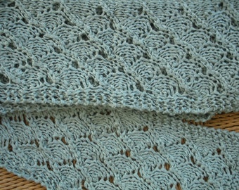 Pattern for Hand Knit Lace Ruffle Scarf - Etsy