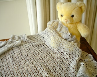 Christening Cloud Baby Blanket Crochet Pattern PDF