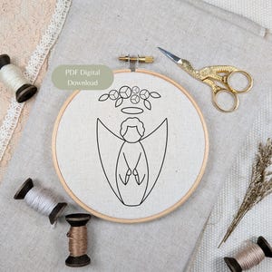 Angel Nativity Embroidery, Downloadable Pattern, PDF Guide