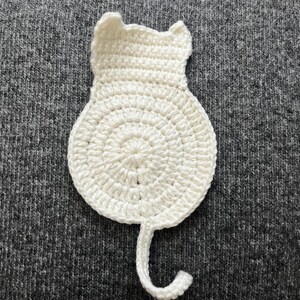 Crochet Cat Applique,Cute Cat Silhouette Patch for All DIY Crafts,Scrapbooking,Clothes,Bags and Decor