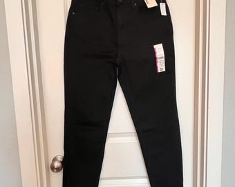 Neue No Boundaries Damen High Rise Skinny Jeans mit Etikett – Schwarzer Stretch-Denim