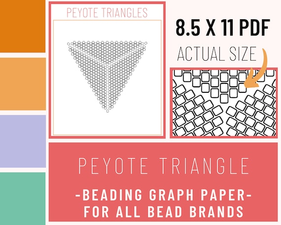peyote triangle beading graph paper beading pattern beading etsy