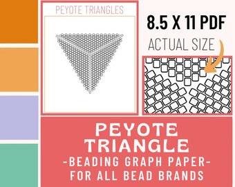 Peyote Triangle Beading Graph Paper, Beading Pattern, Tutorial, Graphing Paper, Design Sheet, Pattern Sheet, Printable Pattern for Procreate