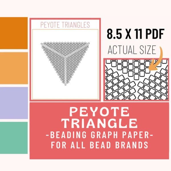 Peyote Triangle Beading Graph Paper, Beading Pattern, Tutorial, Graphing Paper, Design Sheet, Pattern Sheet, Printable Pattern for Procreate
