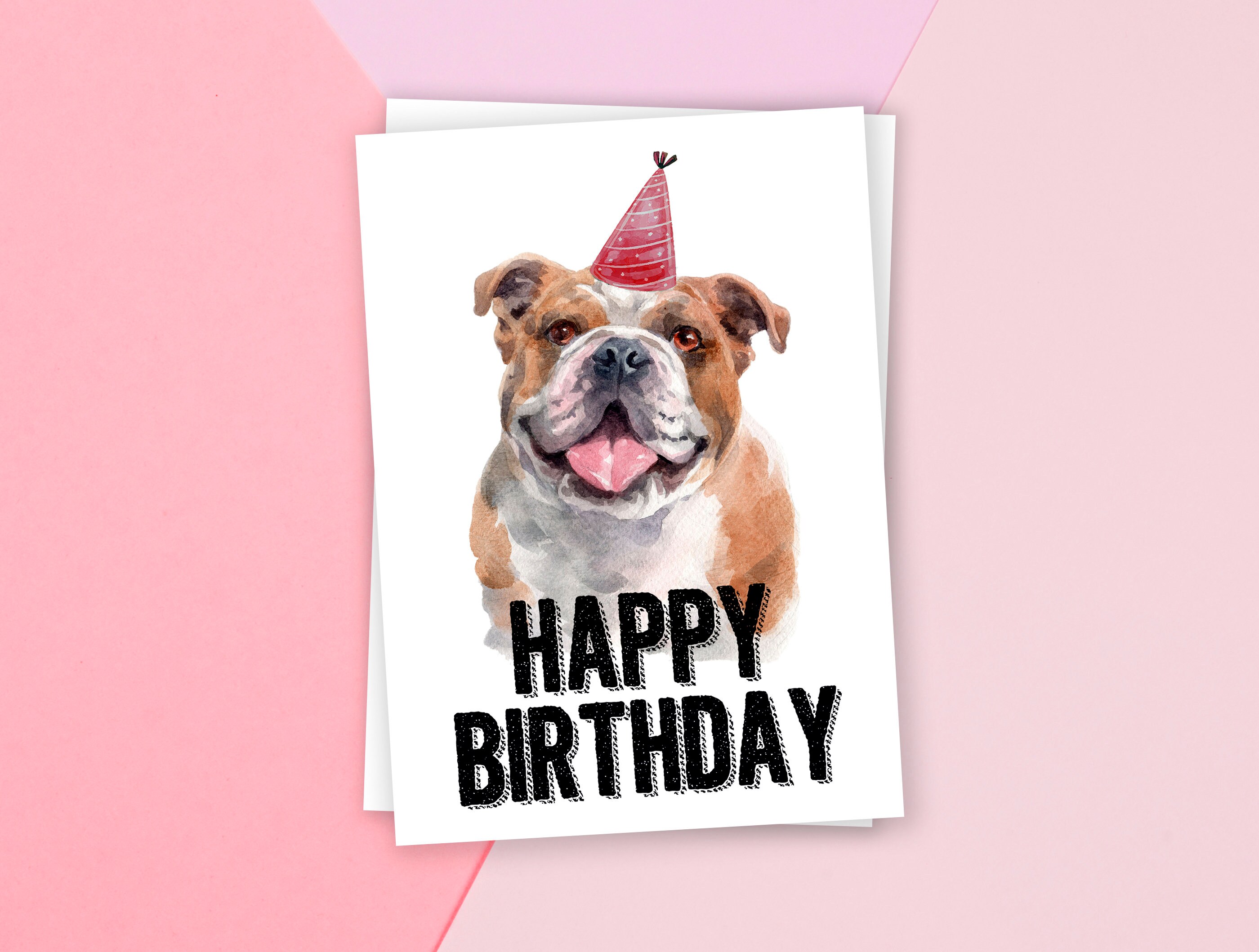 Happy Birthday Bulldog Card
