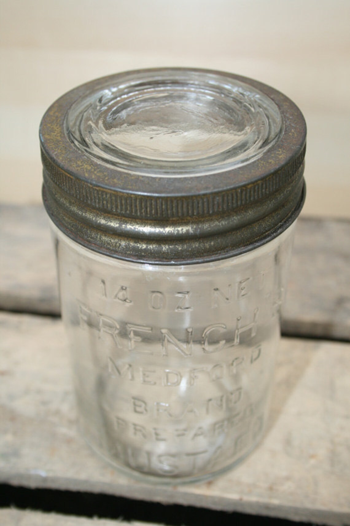 Vintage French's Medford Brand Prepared Mustard Jar With Etsy