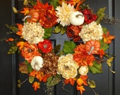 fall wreaths with pumpkins wreaths for front door wreaths outdoors and garden decorations white roses wreaths country french weddings