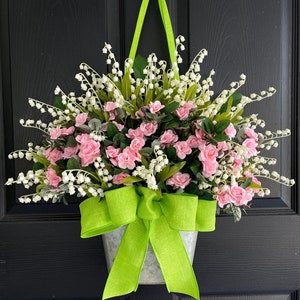 Spring wreaths, Summer wreath, Summer wreaths for front door, Lily of the Valley Mother&#39;s Day wreath