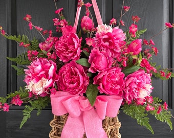 Mother's Day Peony, Peonies wreaths, Summer wreath, Spring wreaths for front door