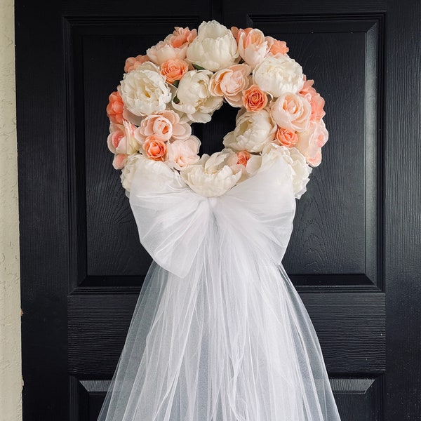 Summer bridal shower decorations wedding wreaths front door wreaths outdoor bridal shower decorations white ivory