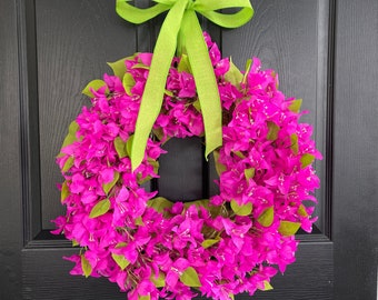 Purple Spring Summer Mother's Day wreaths for front door wreath decorations, All Year Round wreath, 4 Seasons