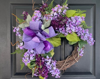 Lilac wreaths for front door wreaths outdoors indoor decor decorations white wreaths country french weddings