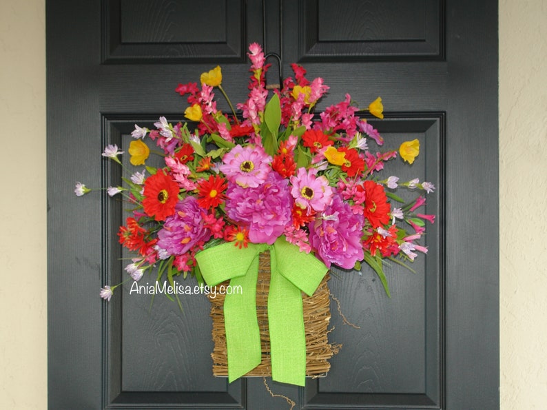 Spring Wreath Valentines Day Wreaths For Front Door Wreaths Etsy