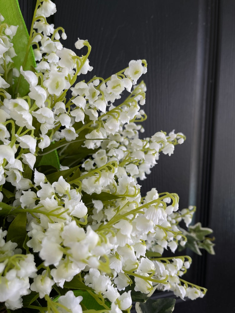 Mother's Day Lily of the Valley wreaths, Summer wreath, Spring wreaths for front door image 2