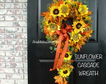 Fall wreath, Fall wreaths for front door, Fall wreaths outdoor wreaths outdoor wreaths swag