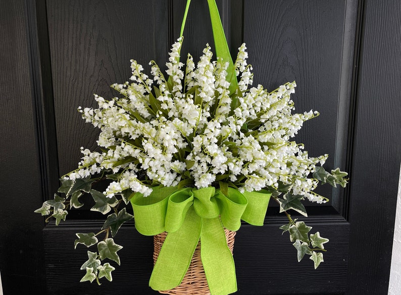 Mother's Day Lily of the Valley wreaths, Summer wreath, Spring wreaths for front door image 1